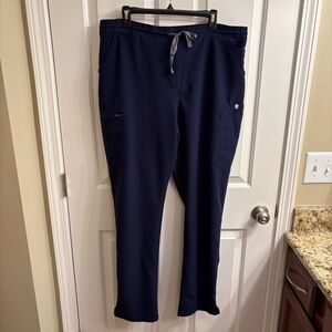 TALL Figs Women's Navy Blue Yola Skinny Scrub Pants XL TALL